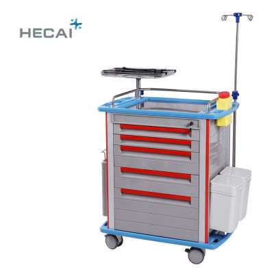 adjustable aluminum emergency equipment trolley medical