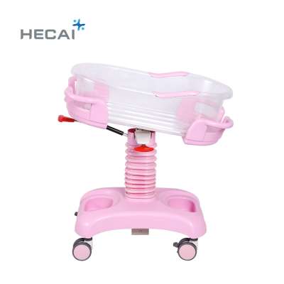 Hospital baby crib with hi-low adjustment