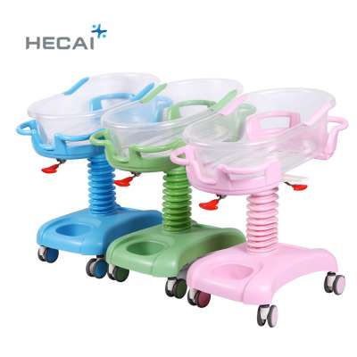 Hecai Hospital baby bed cirb wheels with ABS bassinet