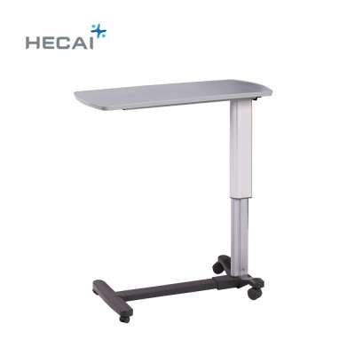 LS-MT02 medical adjustable overbed bedside table with wheels