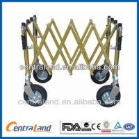 Aluminum Alloy Silver Funeral Trolley with handles